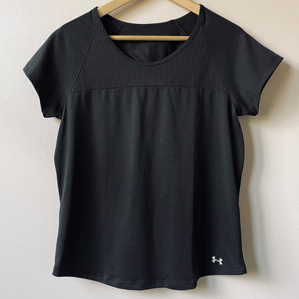 Under Armour Fly By Mesh Short Sleeve Tee (Black) - medium